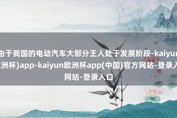 由于我国的电动汽车大部分王人处于发展阶段-kaiyun(欧洲杯)app-kaiyun欧洲杯app(中国)官方网站-登录入口