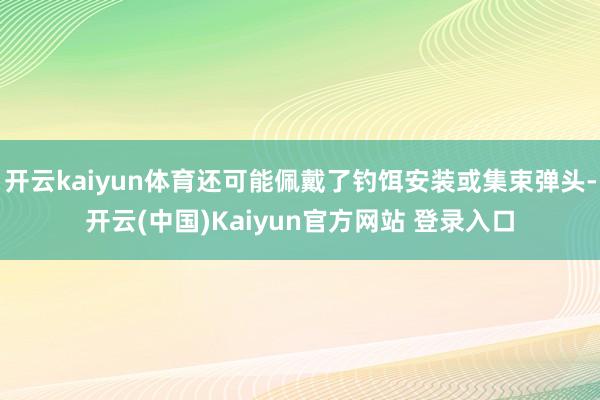 开云kaiyun体育还可能佩戴了钓饵安装或集束弹头-开云(中国)Kaiyun官方网站 登录入口